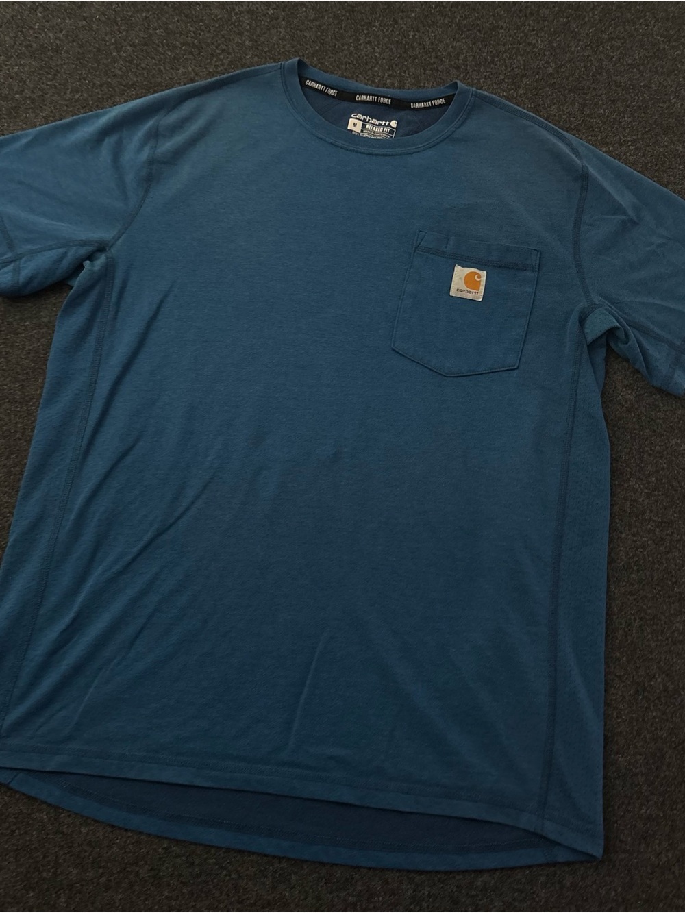 Carhartt Men's M Blue Force Dri-Fit Relaxed Fit Mesh Athletic Short Sleeve Tee